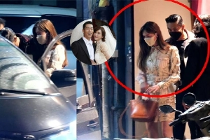 林志玲夫妇约会获老公贴心护送