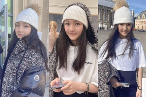 李湘女儿王诗龄巴黎看亭亭玉立