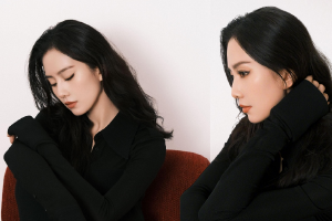 刘诗诗卷发搭配红唇妩媚动人