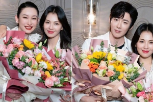 刘涛晒与秦海璐刘宇宁杀青合照