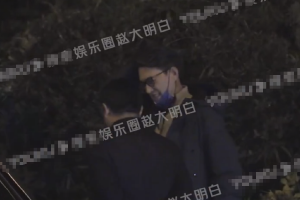 靳东聚餐与秦岚道别拥抱