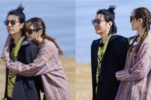 郑钧刘芸放风筝骑摩托浪漫惬意