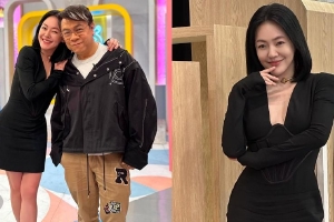 小S与蔡康永合照开怀大笑感情好