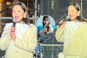 金莎笑容甜美晴朗身材略发福