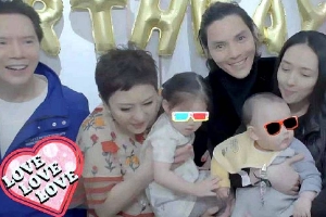 向佐郭碧婷一家六口庆生力破离婚传闻