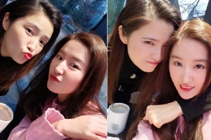 刘亦菲晒与《去有风的地方》演员合照