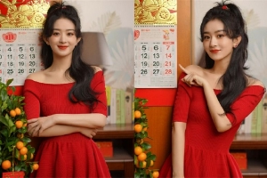 赵丽颖和兔子玩偶合影俏皮可爱