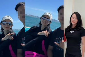 章子怡三亚度假玩尾波冲浪