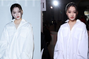 关晓彤看秀造型长腿逆天