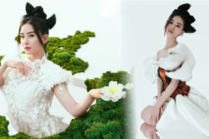 刘诗诗清雅春意大片 秀精致锁骨气质温柔优雅