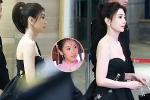 贾静雯《乘风2023》路透穿深色裹胸气质佳