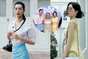 刘雯秦岚参加活动同框合影太养眼