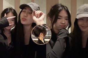 吴速玲晒与女儿Grace合照