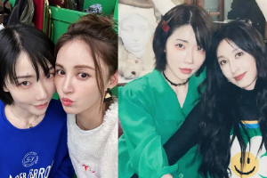 张俪张歆艺与刘恋贴脸合照感情好