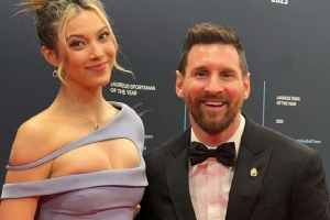 谷爱凌与梅西合影自信大方