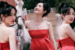 刘敏涛身着红裙典雅大气