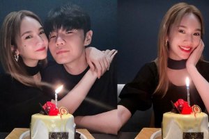 李荣浩为杨丞琳提前庆生好甜