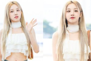 宋雨琦回归录制《奔跑吧》机场图清爽甜美