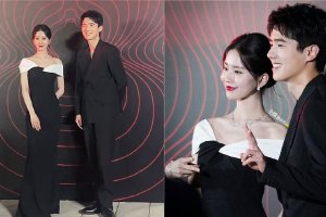 刘诗诗刘昊然出席活动同框照画面养眼