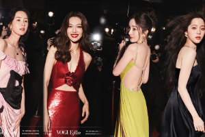 钟楚曦欧阳娜娜等红毯闪光灯大片