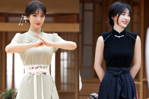 柳岩穿旗袍蛮腰纤细身材凹凸有致