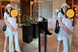 张兰晒与9岁孙女小玥儿合照