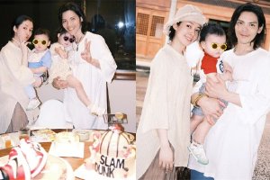 郭碧婷带儿女探班为向佐庆生温馨有爱