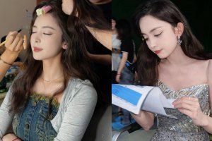 娜扎晒片场随拍 身材窈窕表情古灵精怪