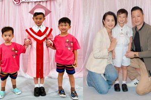 胡杏儿晒大儿子幼稚园毕业照