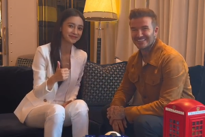 贝克汉姆感谢Angelababy教自己说中文