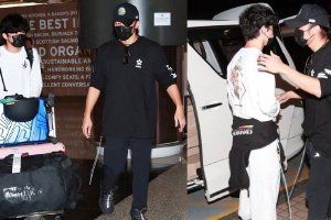 谢霆锋与儿子Lucas罕见同框