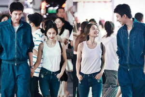 王子文刘宇宁街边牵手身高差惹眼