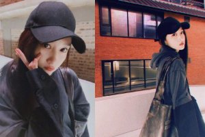 关晓彤晒下班照脸颊比耶