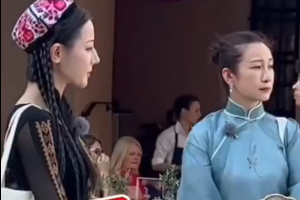 迪丽热巴花少5克罗地亚路透穿民族服饰