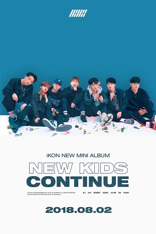 韩男团iKON将于8月2日携新专辑回归 预告海报公开