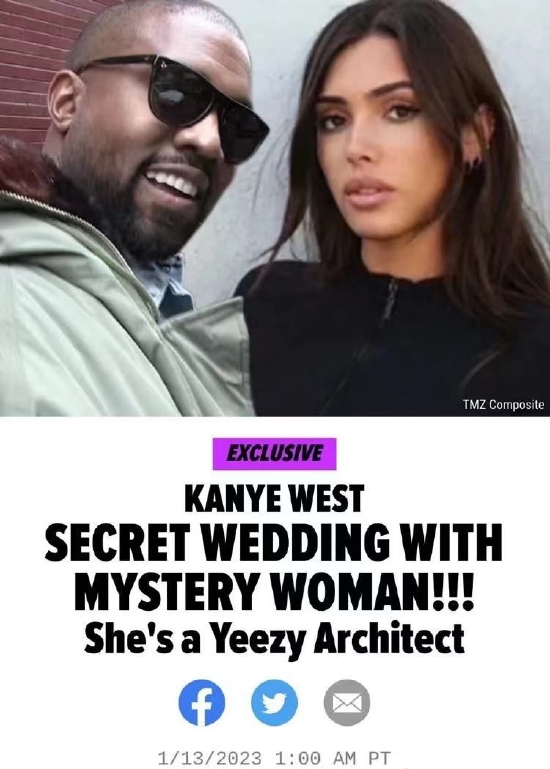 侃爷与新女友秘密举行婚礼 此前曾失踪数周