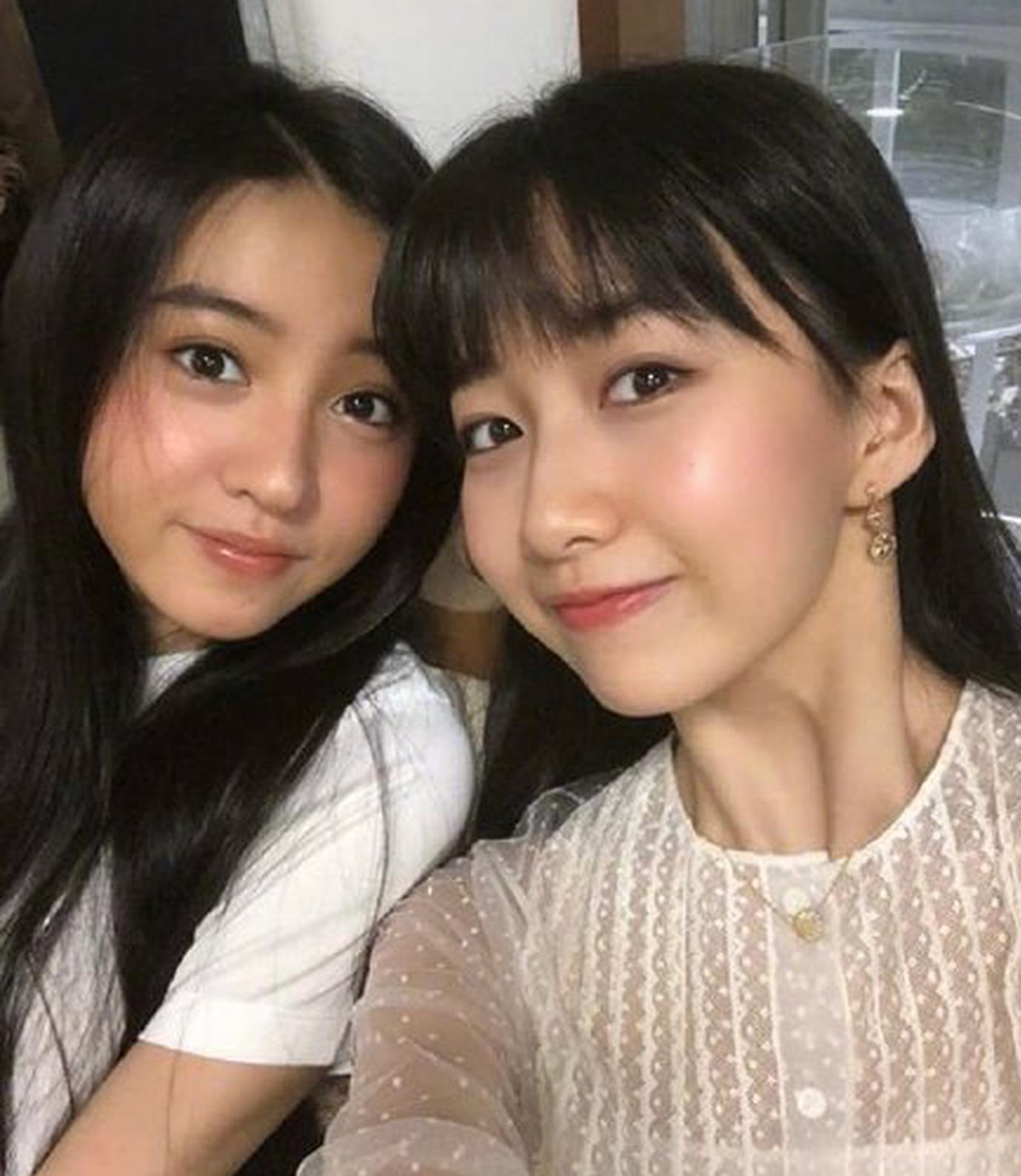 木村光希晒两姐妹搞怪自拍 满脸胶原蛋白令人羡慕