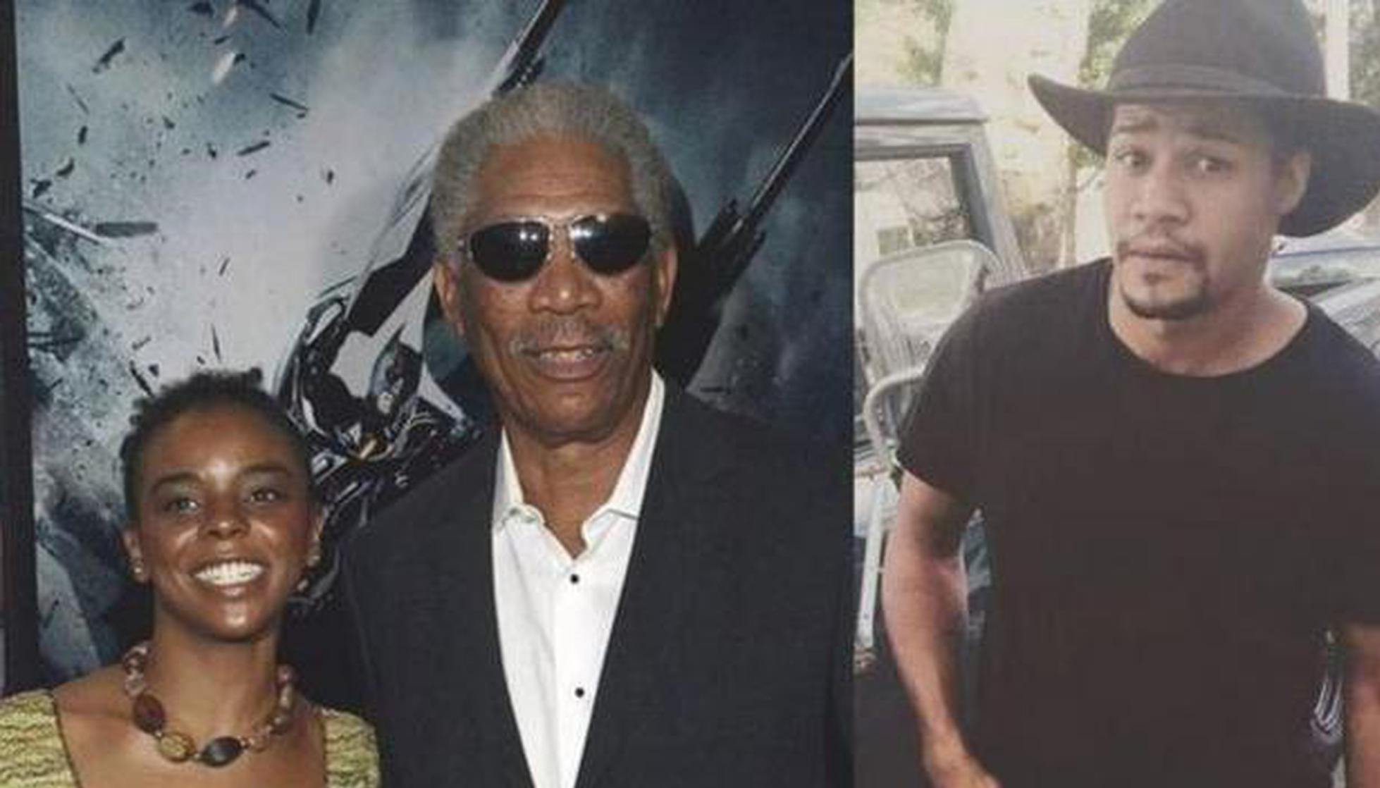 摩根费里曼（最左图右）的继外孙女，当年被男友拉玛戴文波特（左图）刺了25刀。