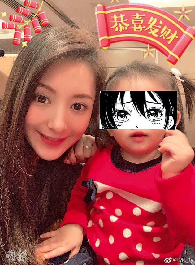 郭富城有漂亮太太方媛(左)及可爱女儿Chantelle,稍后家庭再添新成员