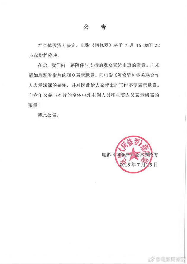 片方公告