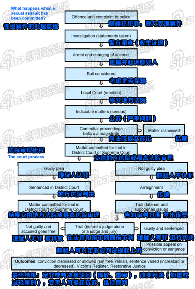 新南威尔士州证人保护署关于性侵案件的处理流程图