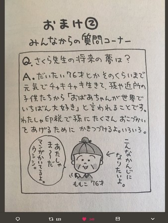 樱桃子画的76岁“自画像”