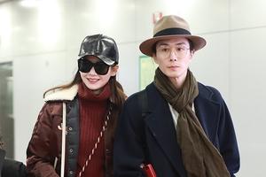 戚薇一路依偎老公李承铉变小女人