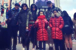 钟丽缇张伦硕一家齐出游 挽手浪漫十足