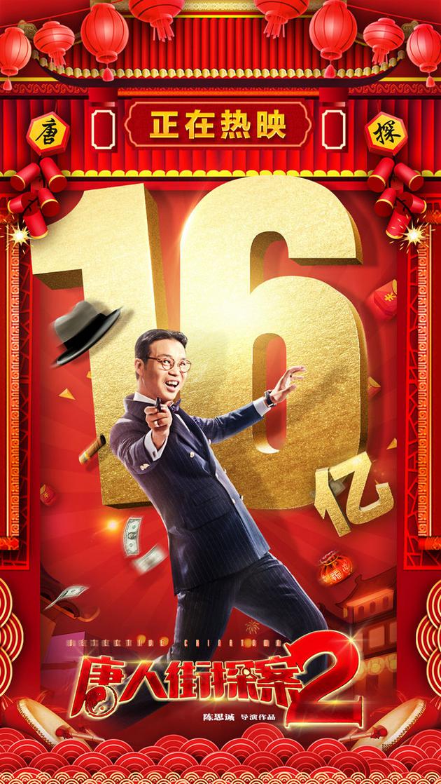 《唐人街探案2》破16亿领跑春节档 徐峥点赞