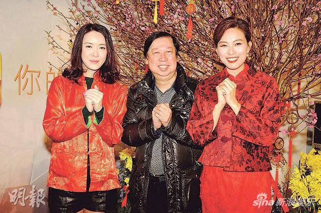 向海岚（左起）、吴雨及朱慧敏昨天（2月23日）出席亚视新春团拜。
