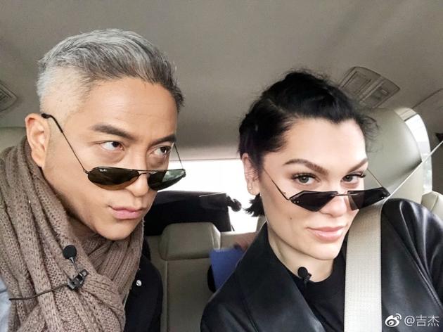 吉杰与结石姐赴录制现场