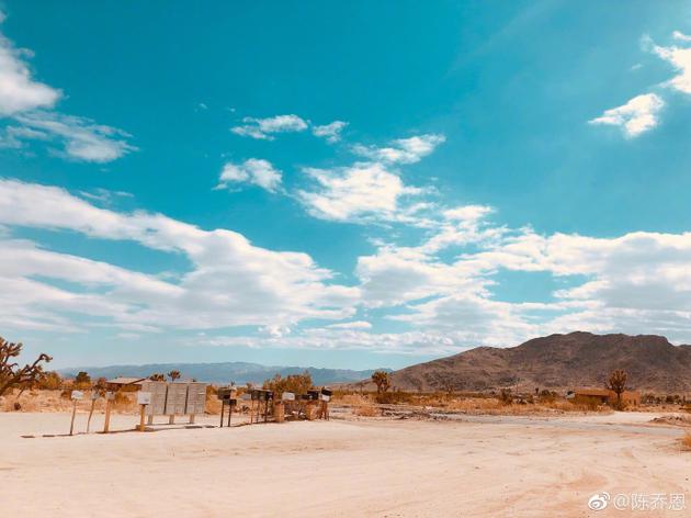 陈乔恩微博晒美景