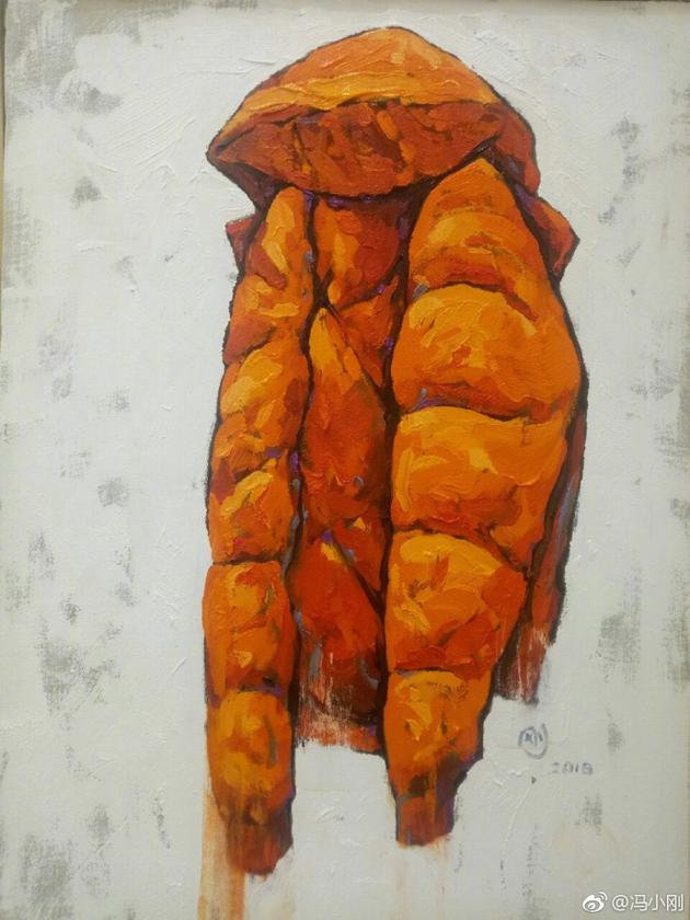 冯小刚手绘羽绒服