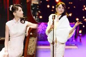 黄圣依产后穿旗袍献唱唯美优雅似少女